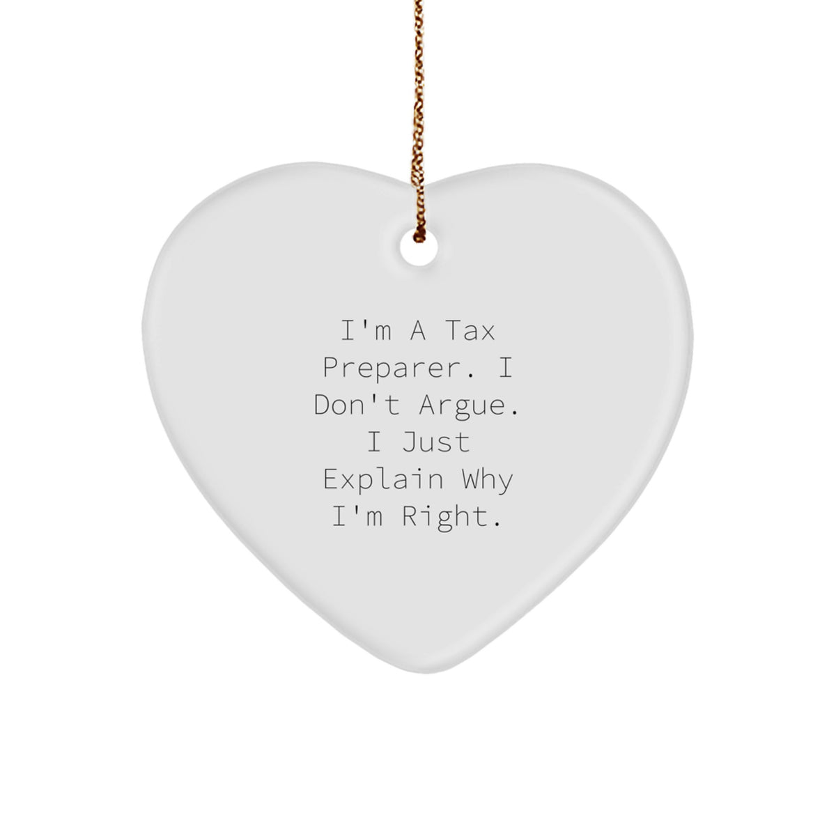 Tax Preparer Christmas Ornament Gift for Him - I'm A Tax Preparer. I - Image 1
