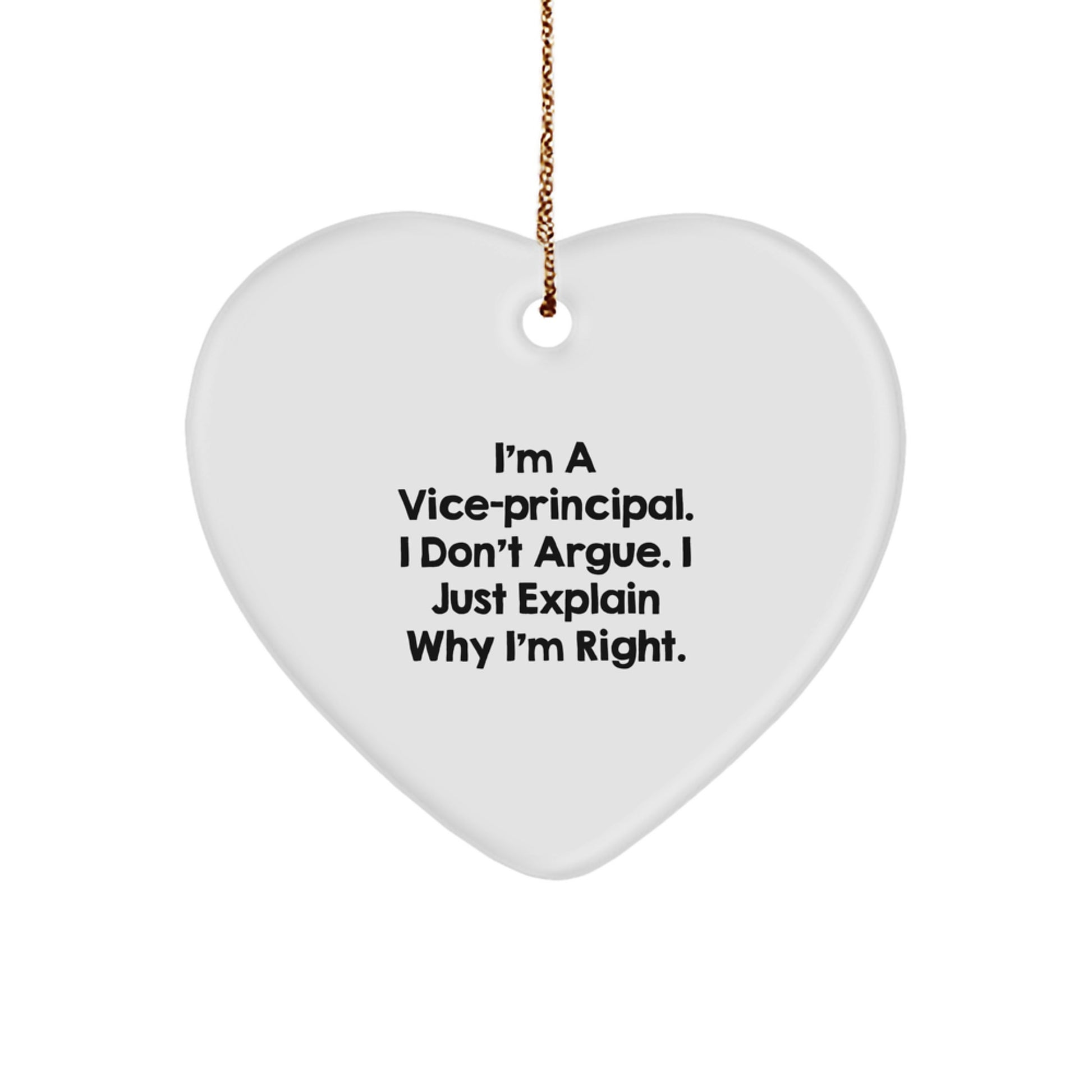 Funny Vice-principal Heart Ornament Gifts from Friends for Him - Christmas Unique Gifts - Image 1