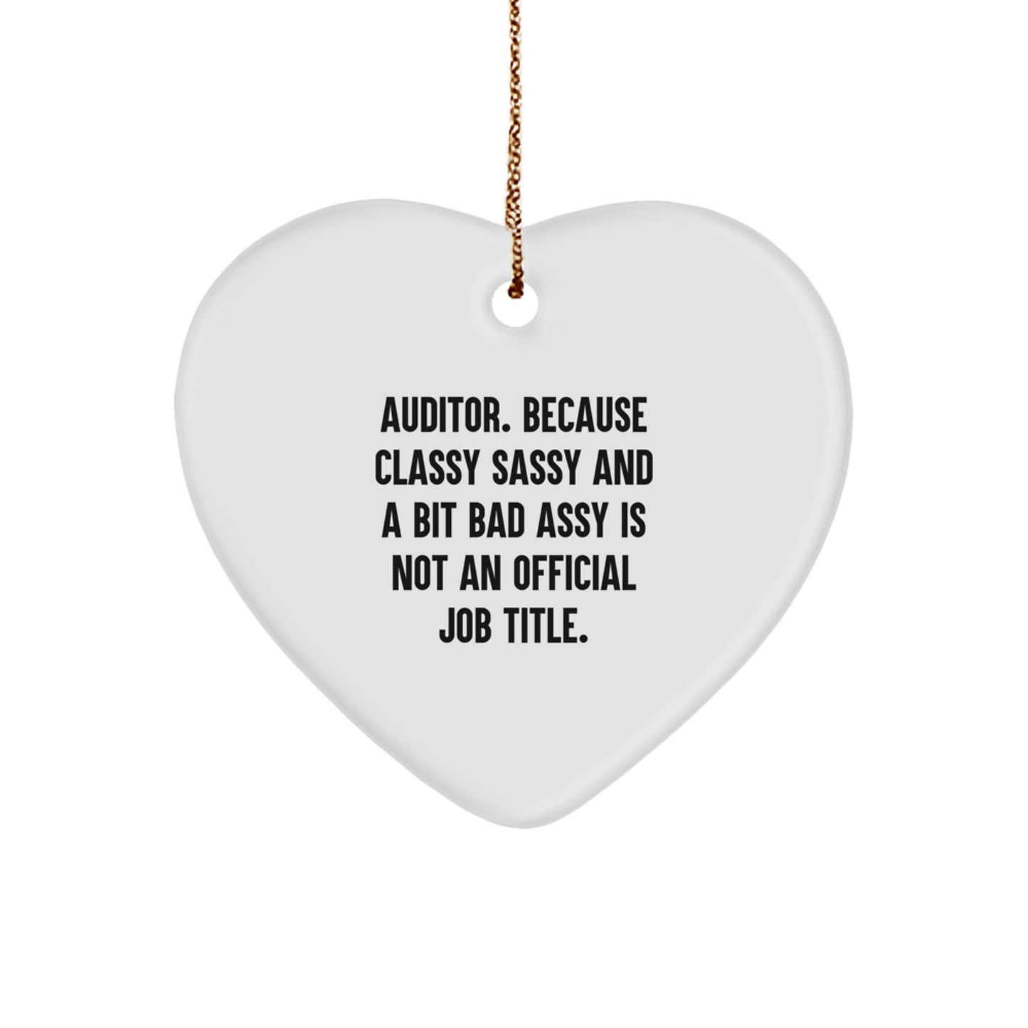 Auditor Gifts from Men, Funny Heart Ornament for Women, Christmas Unique Gifts for Friends, Coworkers, Family - Image 1