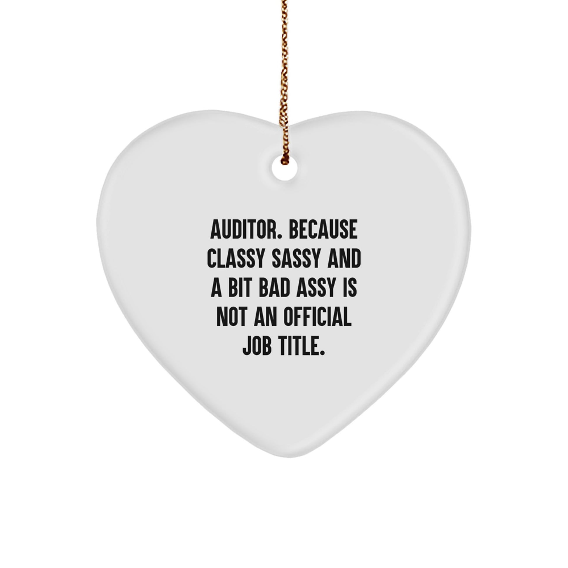 Auditor Gifts from Men, Funny Heart Ornament for Women, Christmas Unique Gifts for Friends, Coworkers, Family - Image 1