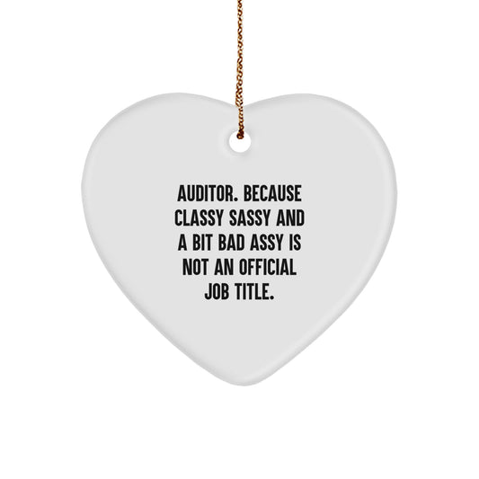 Auditor Gifts from Men, Funny Heart Ornament for Women, Christmas Unique Gifts for Friends, Coworkers, Family - Image 1