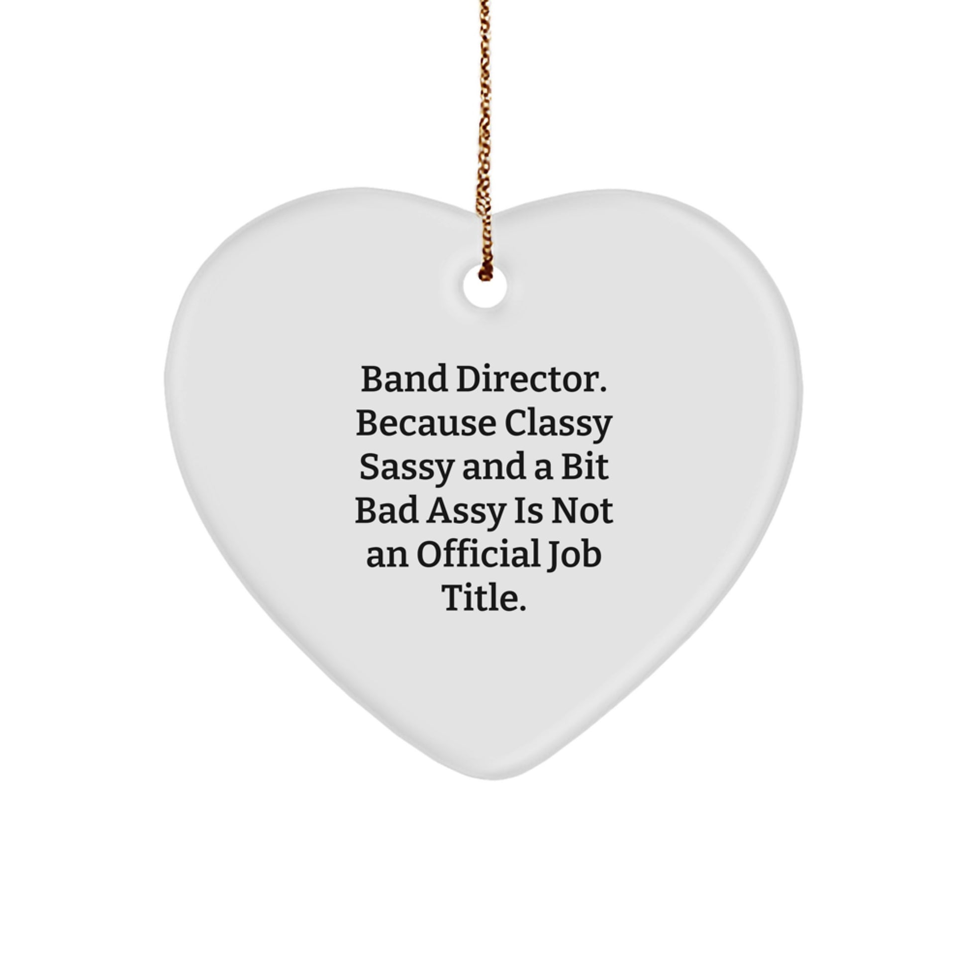 Funny Band Director Gift, Heart Ornament for Band Director, Christmas Unique Gifts from Friends, Gifts for Band Director - Image 1