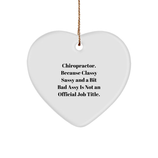 Funny Chiropractor Heart Ornament Gifts for Men, Women, Friends, Coworkers, Family - Unique Christmas Memorable Presents from Men, Women, Friends - Image 1