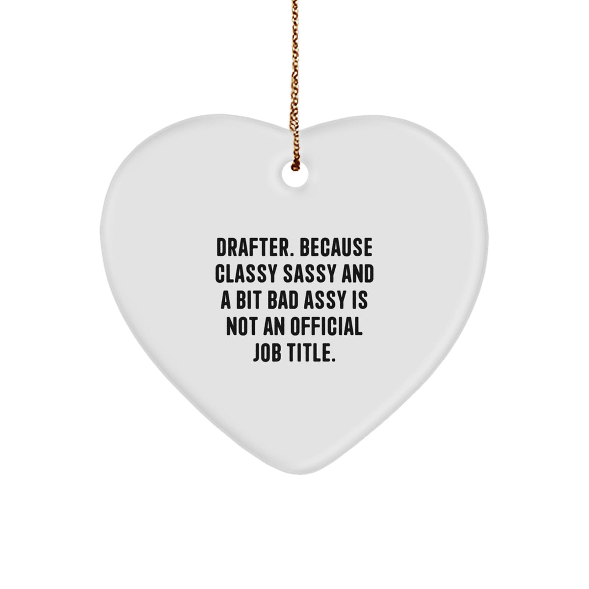 Drafter Keepsake Christmas Ornament for Him Gift – Surprise Heart Shaped - Image 1