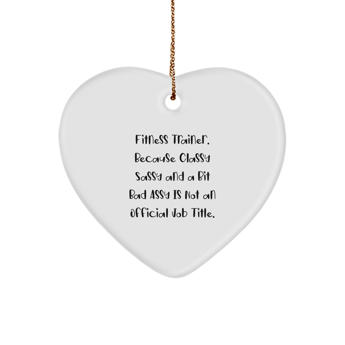 Fitness Trainer Heart Ornament Christmas Gift for Roommates Collectible - Image 1