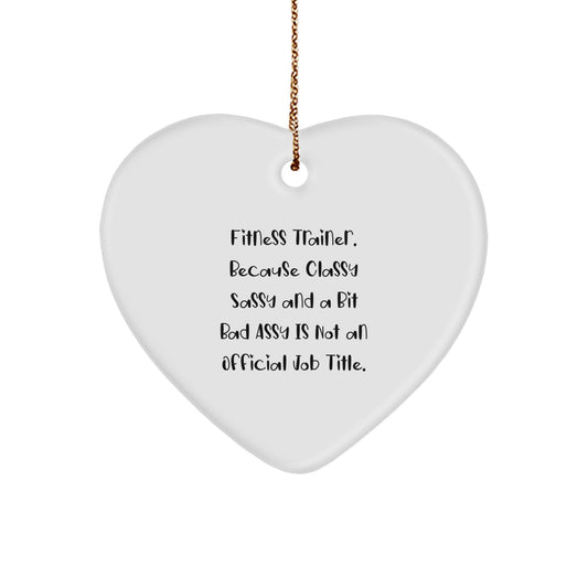 Fitness Trainer Heart Ornament Christmas Gift for Roommates Collectible - Image 1