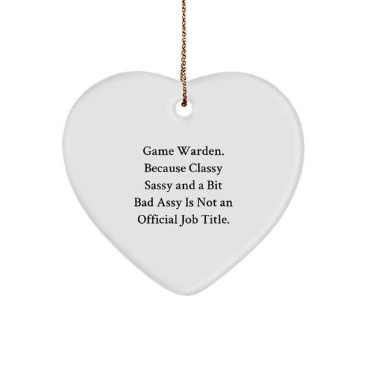 Christmas Gift Game Warden Collectible Heart Ornament for Roommates - Image 1