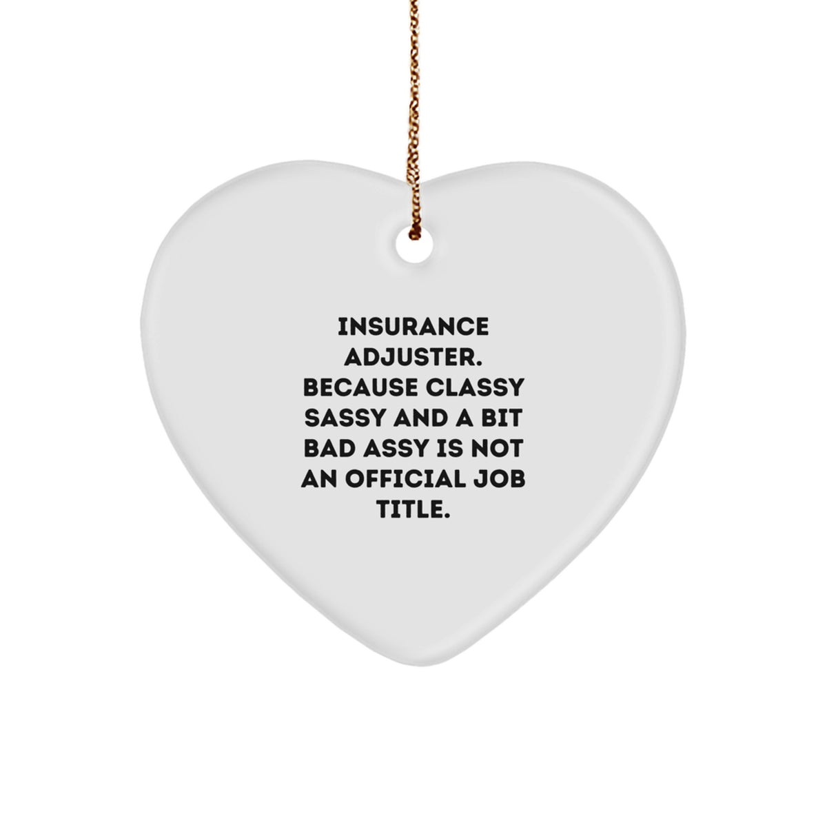 Christmas Gift Ornament for Her Insurance Adjuster Present - Image 1
