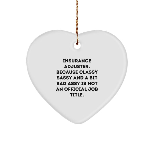 Christmas Gift Ornament for Her Insurance Adjuster Present - Image 1