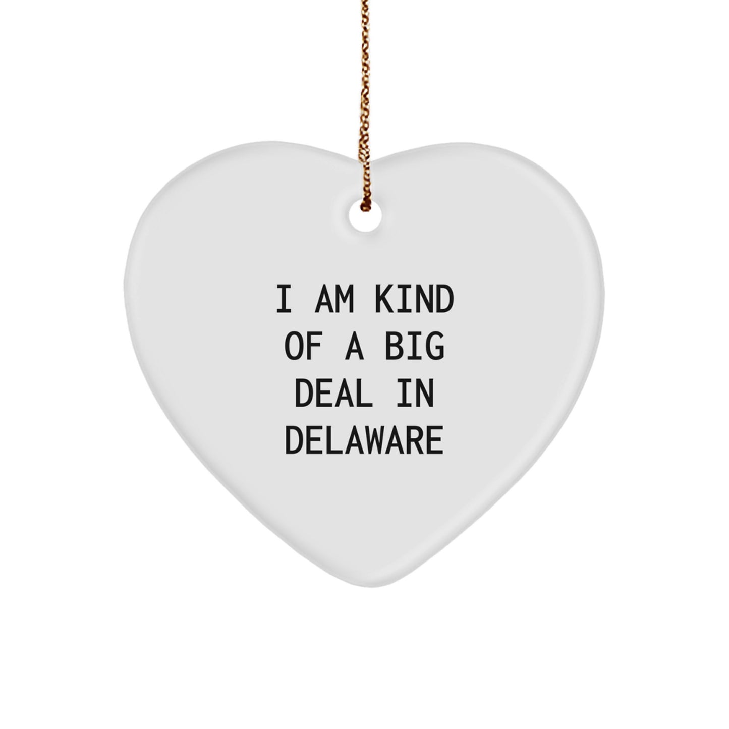 Delaware Heart Ornament Funny Quote Gifts from Friends and Family - I Am Kind Of A Prime Selection In Delaware Christmas Unique Gifts - Image 1