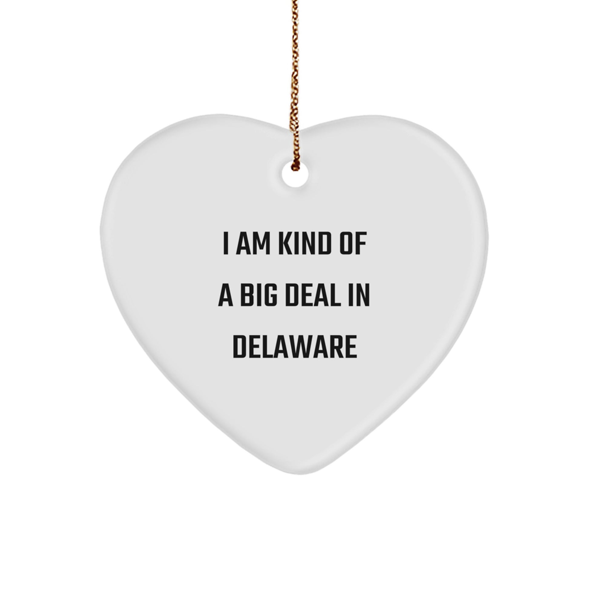 I Am Kind Of A Prime Selection, Heart Ornament, Delaware Christmas Unique Gifts for Family Friends - Image 1