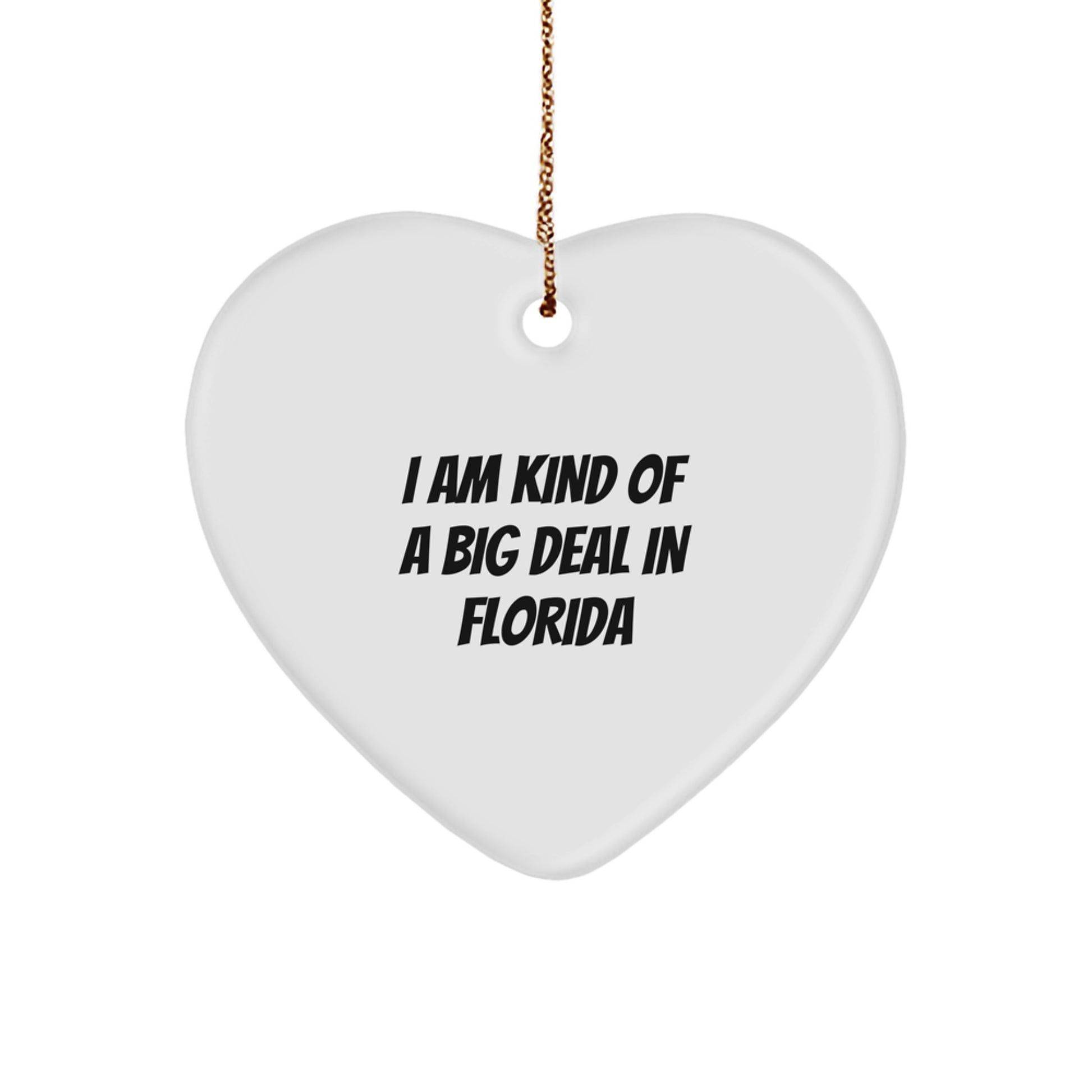 Funny Florida Heart Ornament Gifts from Men to Friends, Unique Florida Unique Gifts for Women, I Am Kind Of A Prime Selection In Florida Christmas - Image 1