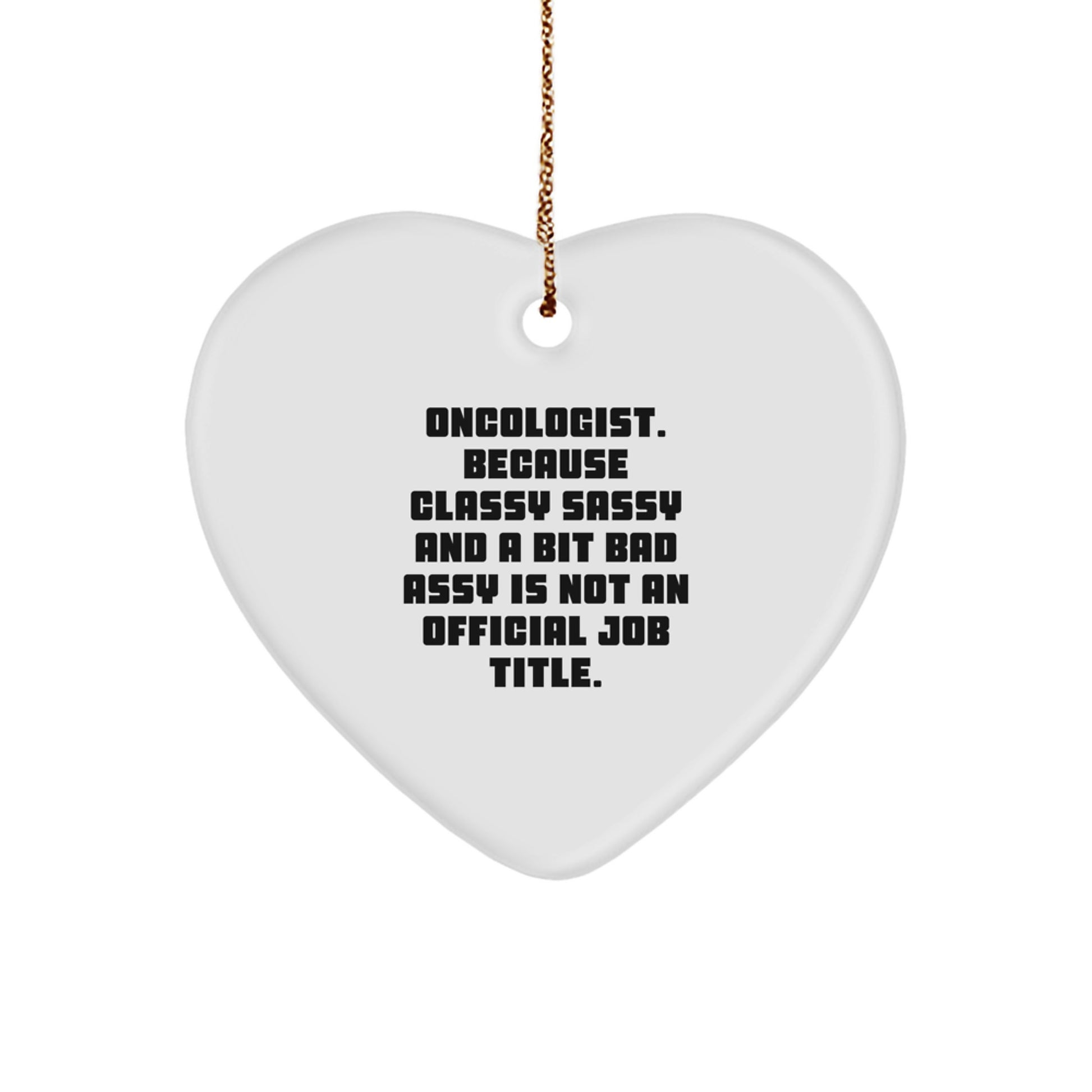 Funny Oncologist Gifts from Men, Heart Ornament with Inspirational Quote, Christmas Unique Gifts for Oncologist Colleagues - Image 1