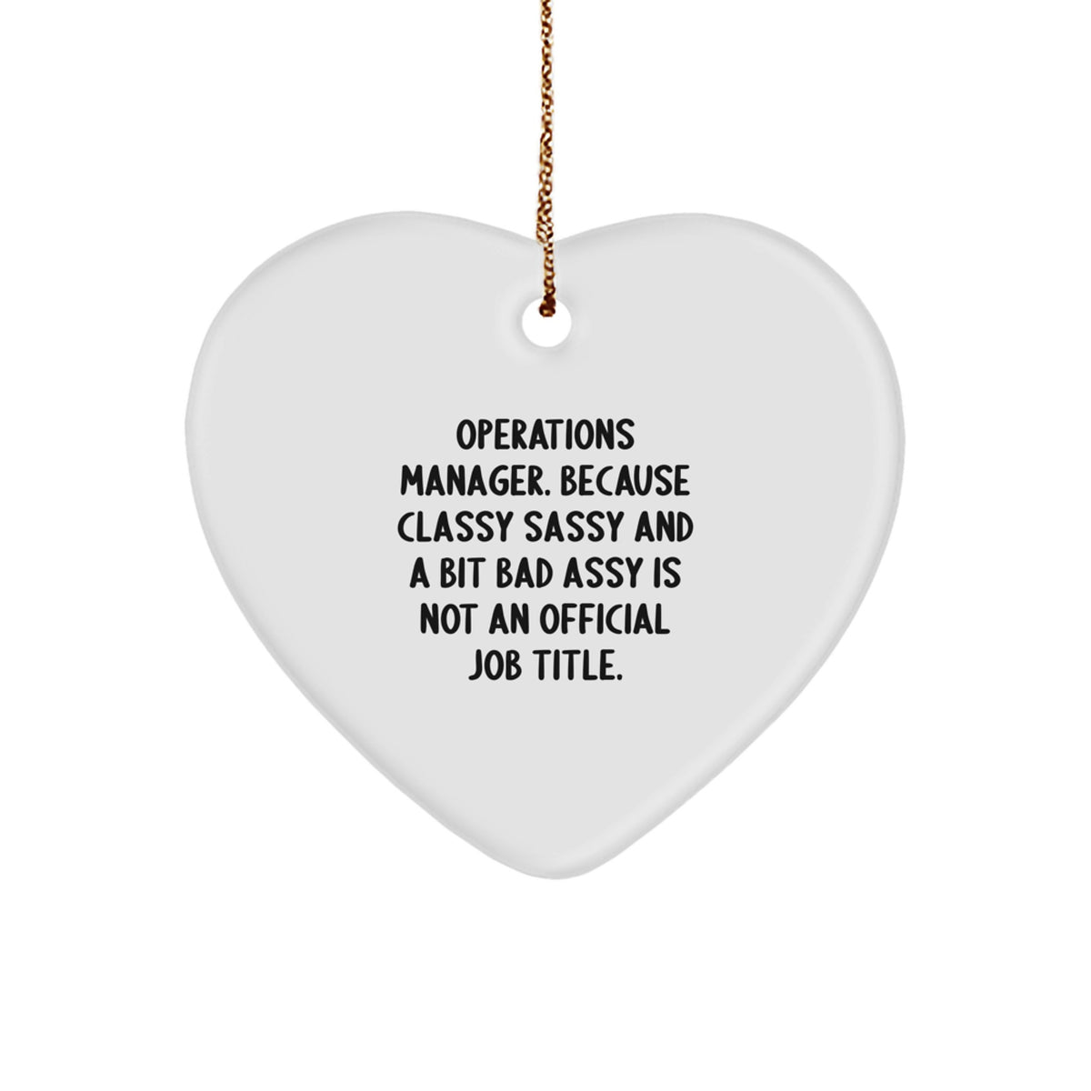 Operations Manager Heart Ornament Treasure for Family Christmas Unique Gift - Image 1