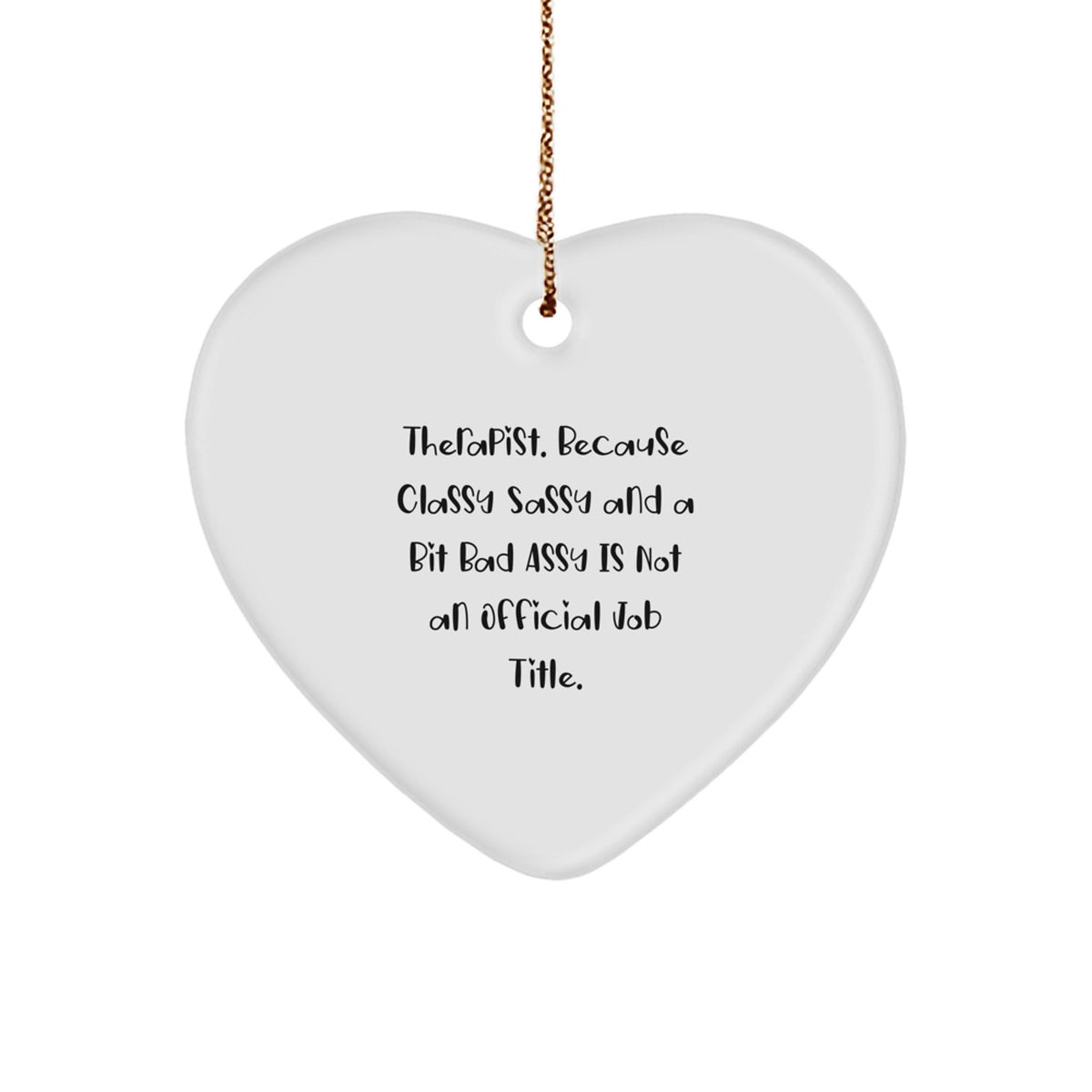 Therapist Bright Heart Ornament Christmas Gift for Her Present - Image 1