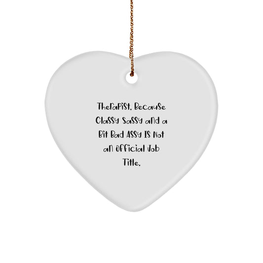 Therapist Bright Heart Ornament Christmas Gift for Her Present - Image 1
