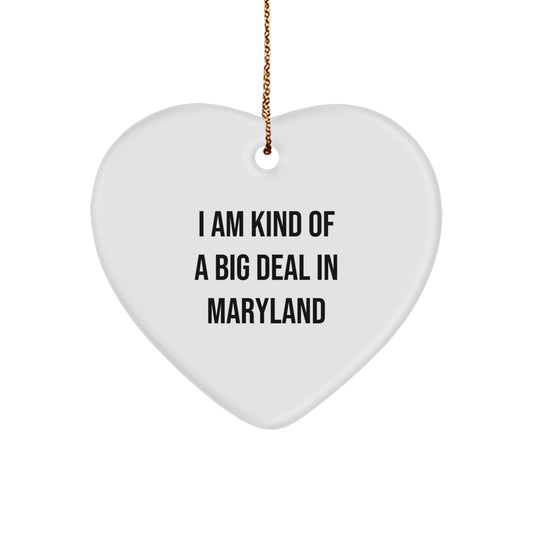Maryland Heart Ornament Gifts from Friends and Family - I Am Kind Of A Prime Selection In Maryland, Christmas Unique Gifts for Men Women - Image 1