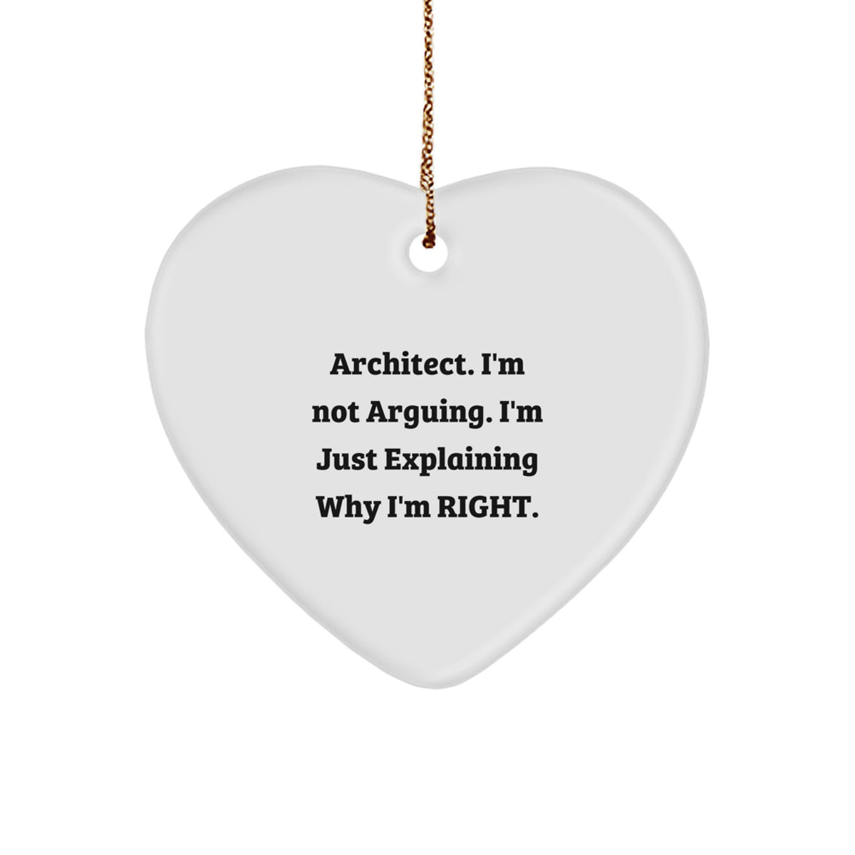 Architect Heart Ornament Christmas Gift for Kids Surprise Unique - Image 1