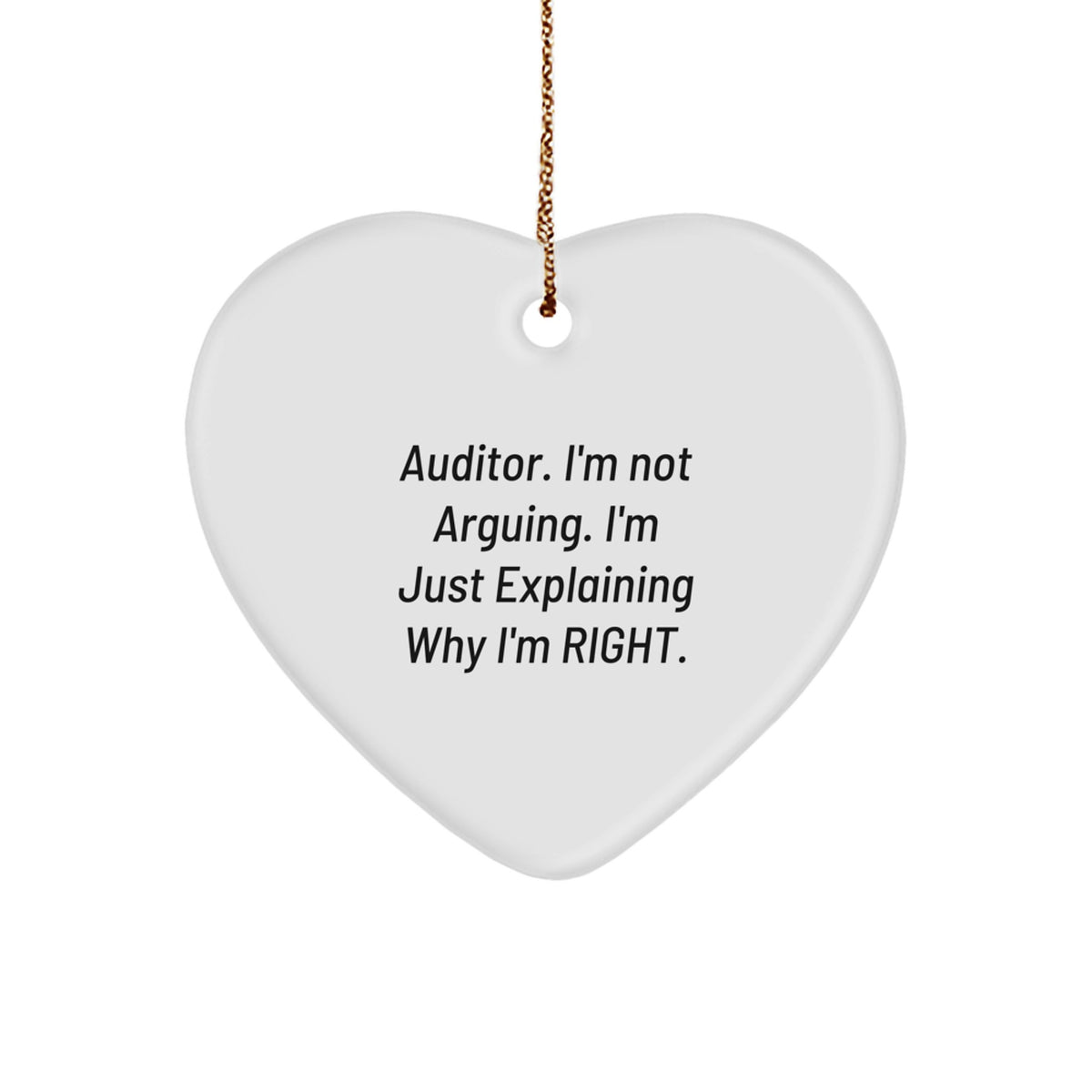 Christmas Unique Gift Surprise Auditor Heart Ornament for Teens Funny - Image 1