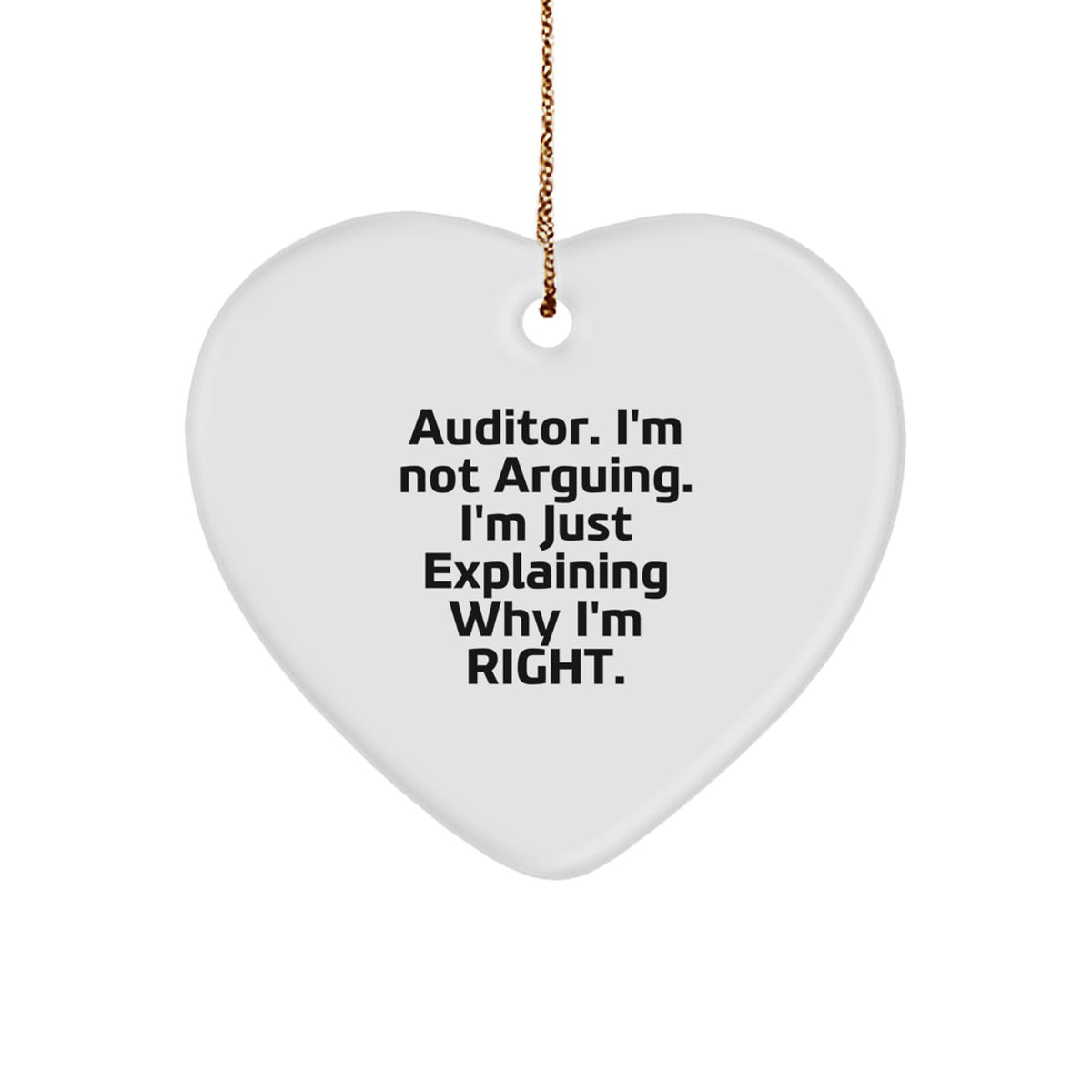 Family Treasure Auditor Heart Ornament for Christmas Unique Gift - Image 1