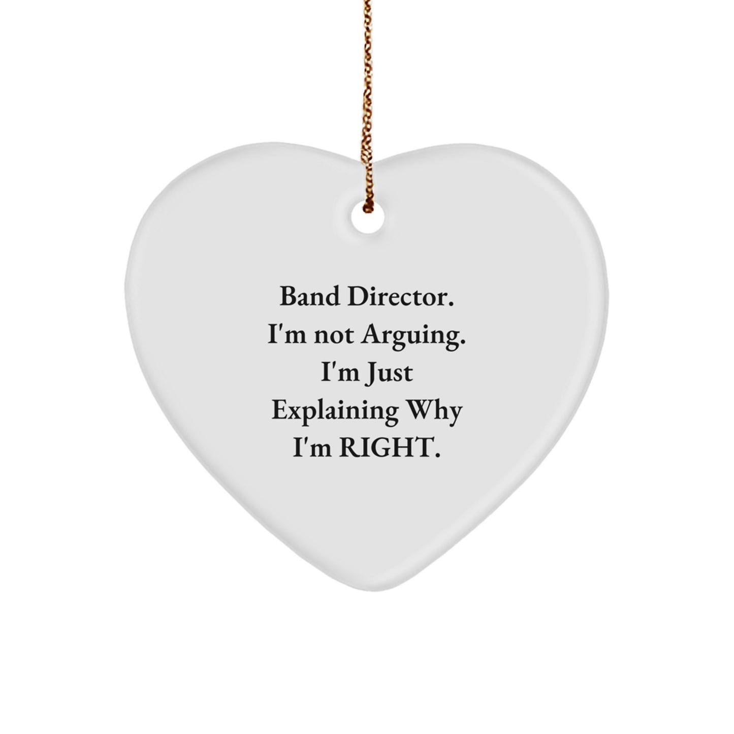 Funny Band Director Heart Ornament Gifts from Men to Christmas Unique Gifts for Him - Image 1