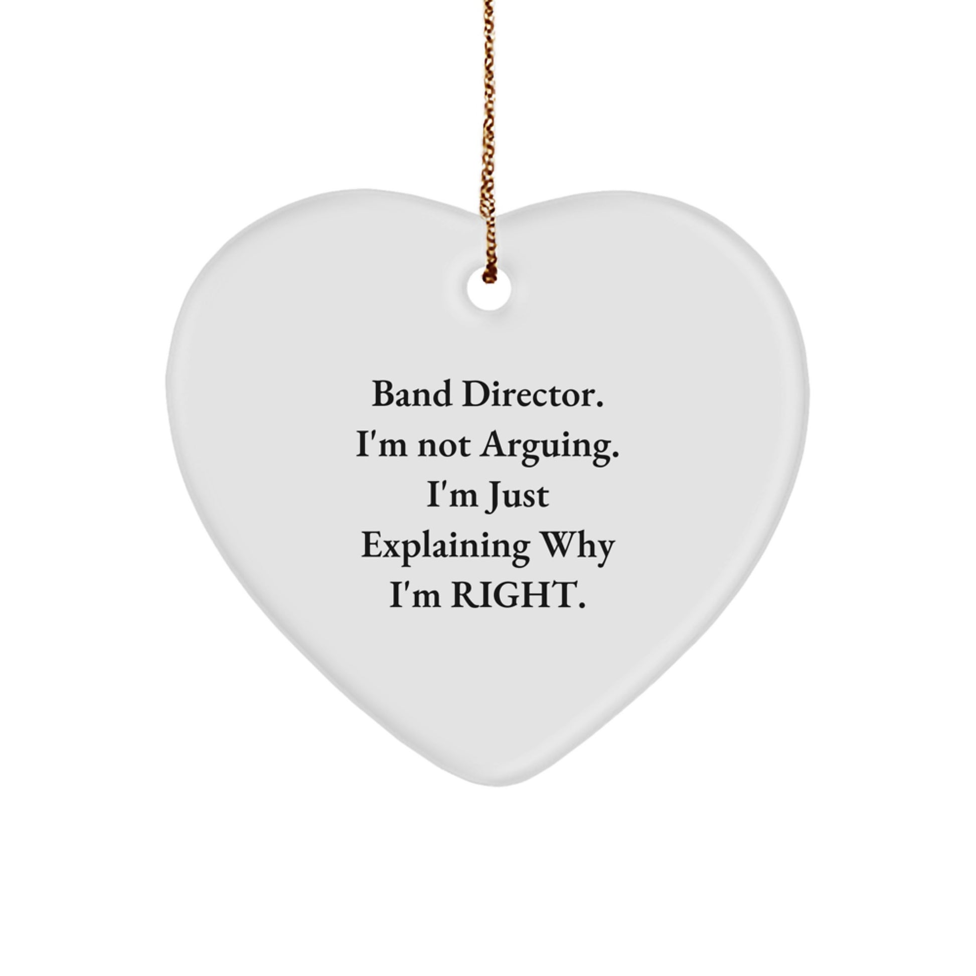 Funny Band Director Heart Ornament Gifts from Men to Christmas Unique Gifts for Him - Image 1