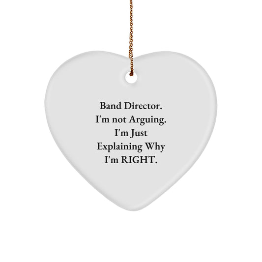 Funny Band Director Heart Ornament Gifts from Men to Christmas Unique Gifts for Him - Image 1