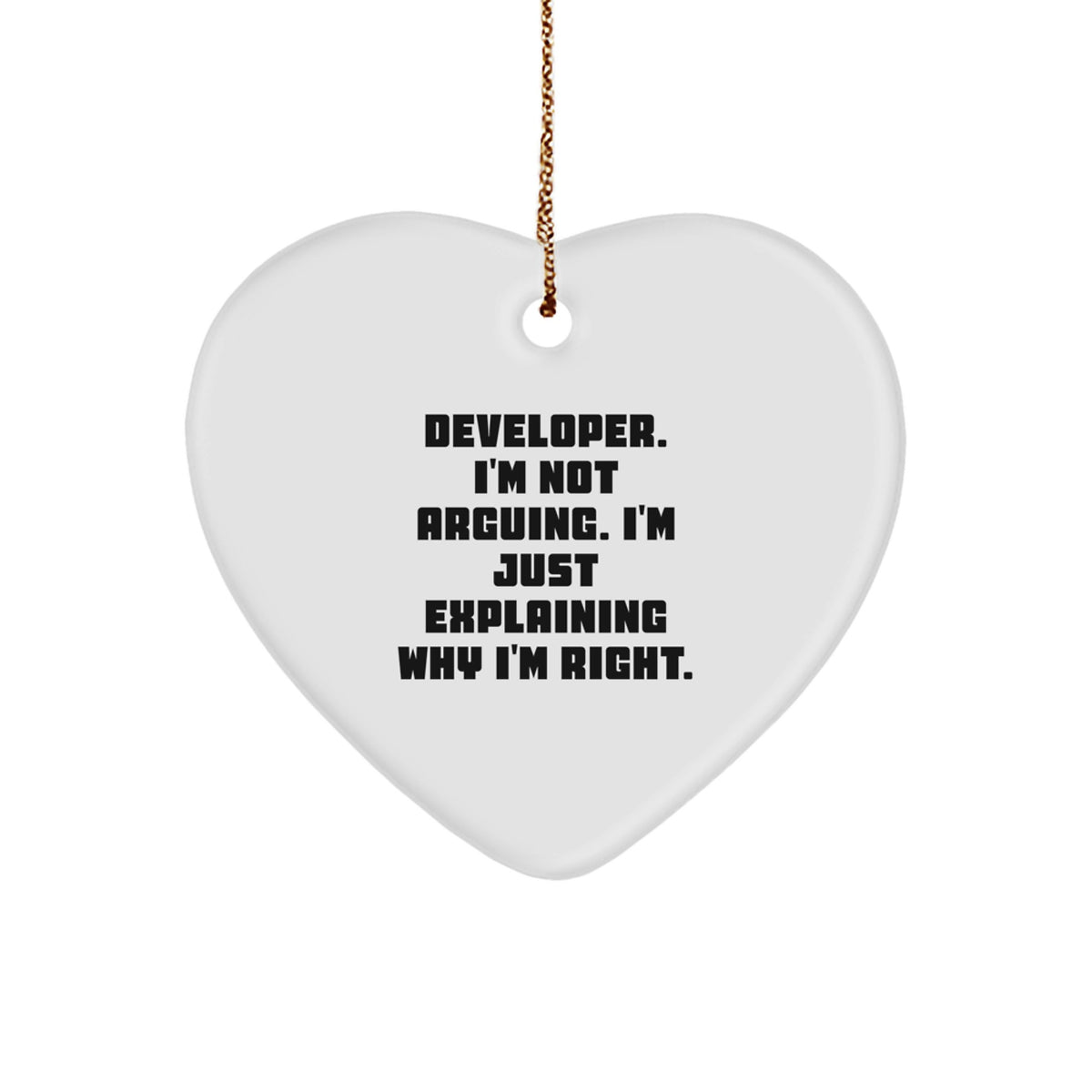 Developer Christmas Ornament Sassy Novelty Bright Gift for Friends - Image 1