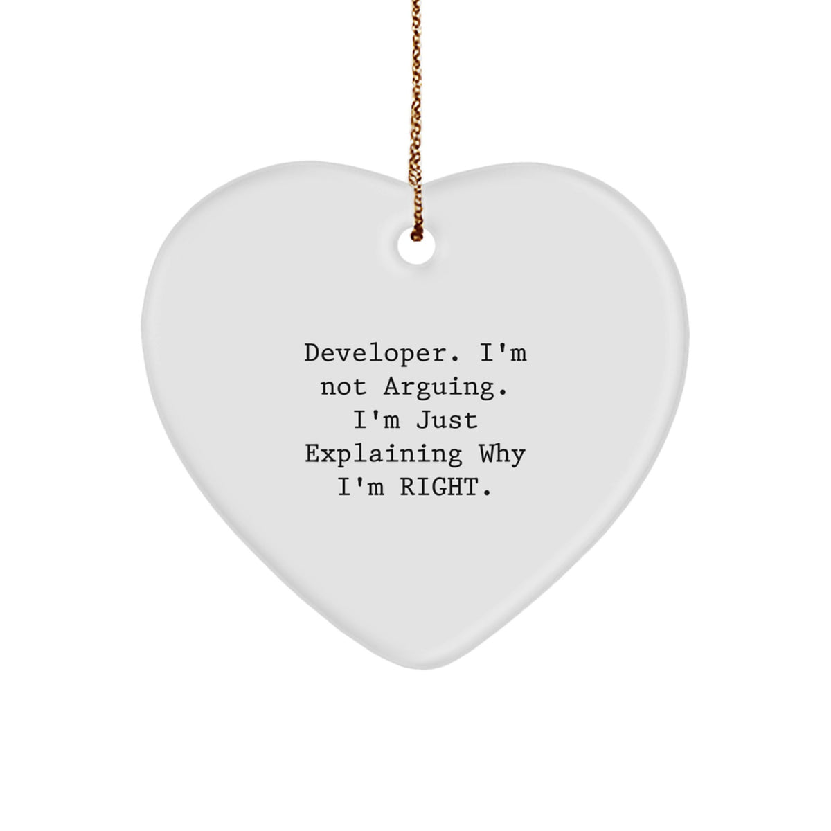 Favorite Christmas Ornament Gift for Kids Developer. I'm Not Arguing. - Image 1