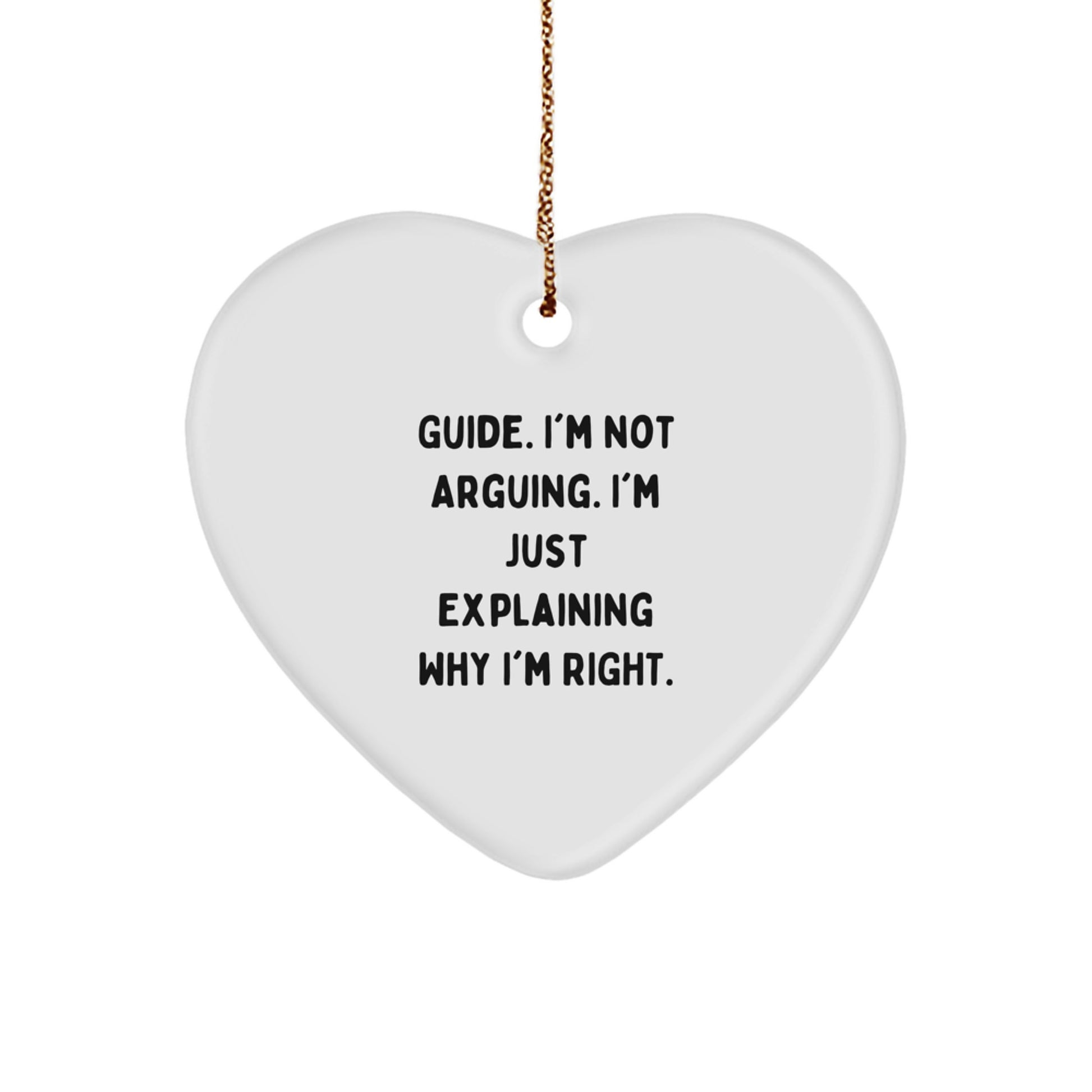 Funny Guide Gifts from Men, Women, Friends for Guide, Women, Friends - Heart Ornament - Image 1