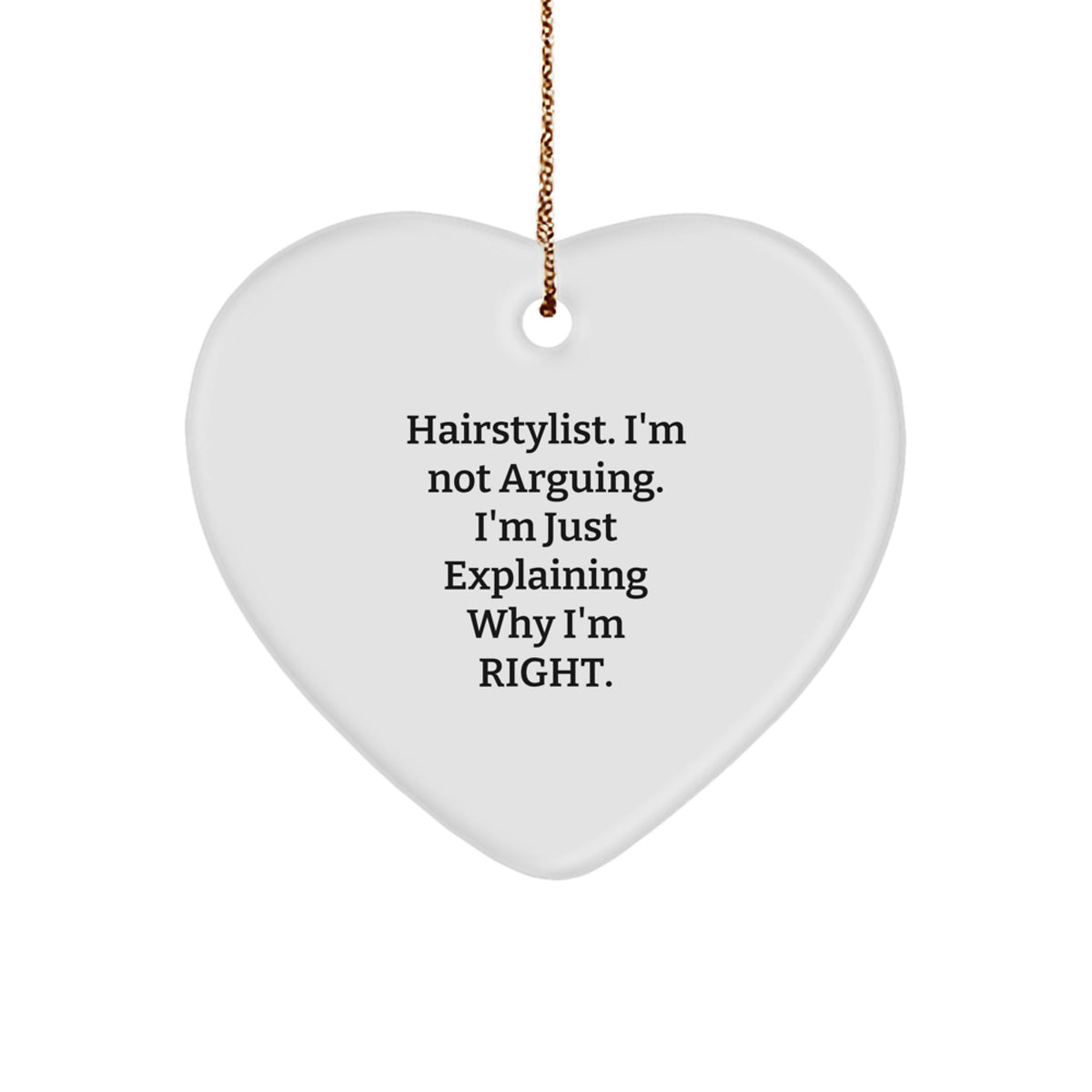 Hairstylist Christmas Ornament Gift for Him - I'm Not Arguing Keepsake - Image 1