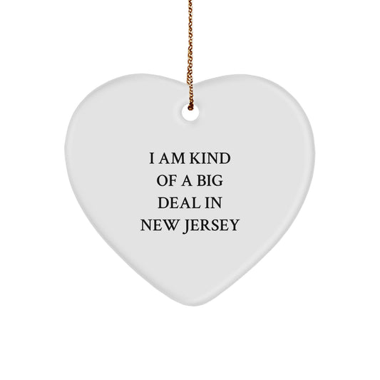 New Jersey Christmas Ornament Keepsake for a Best Friend Companion Gift - Image 1