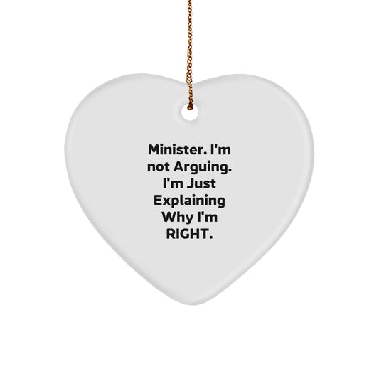 Favorite Minister Christmas Ornament Gift for Kids – I'm Not Arguing - Image 1