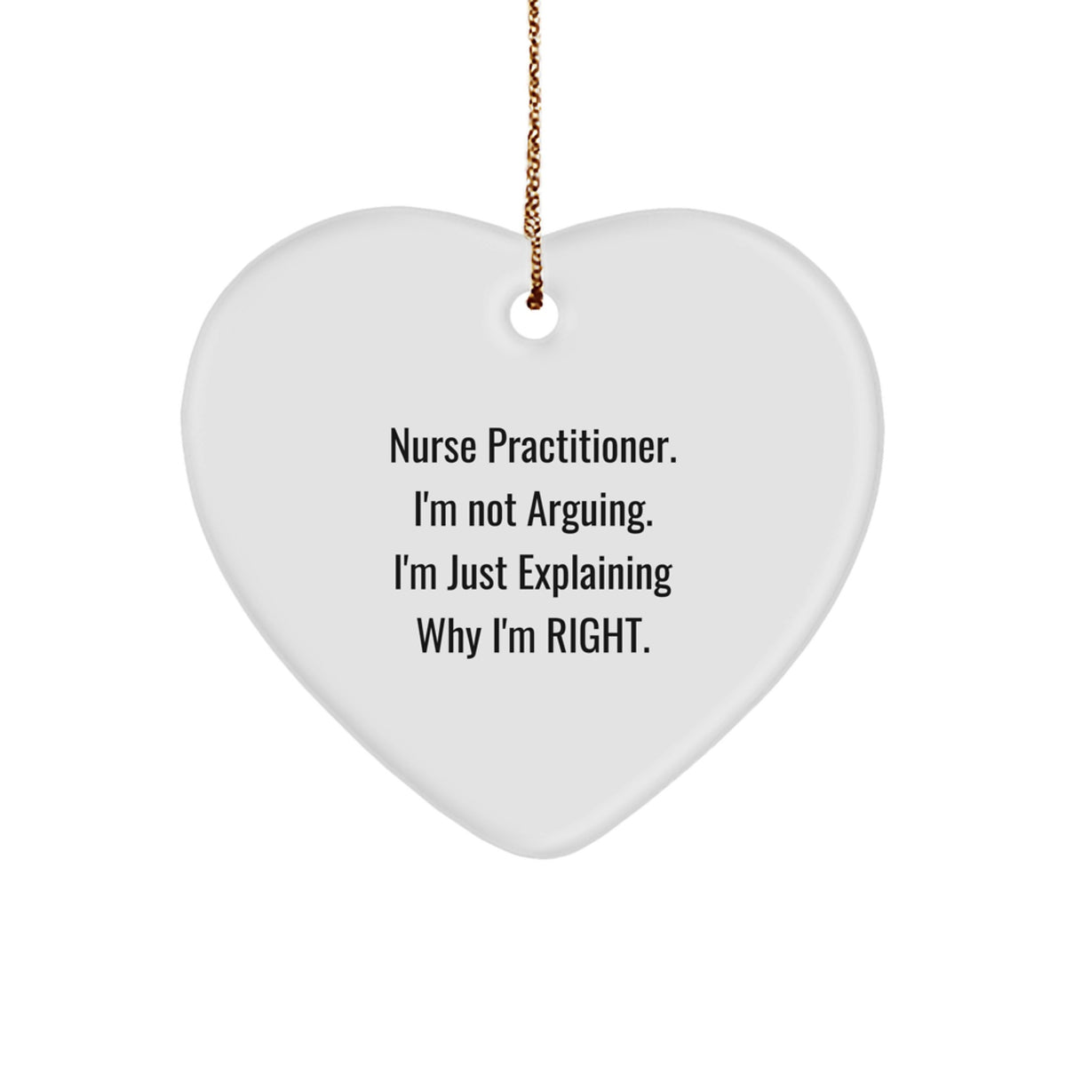 Witty Nurse Practitioner Novelty Christmas Ornament for Friends Gift - Image 1