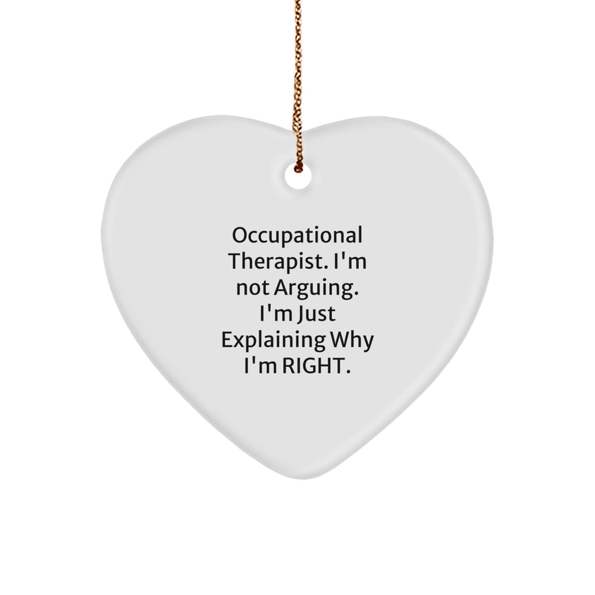 Favorite Occupational Therapist Heart Ornament Christmas Gift for Kids - Image 1
