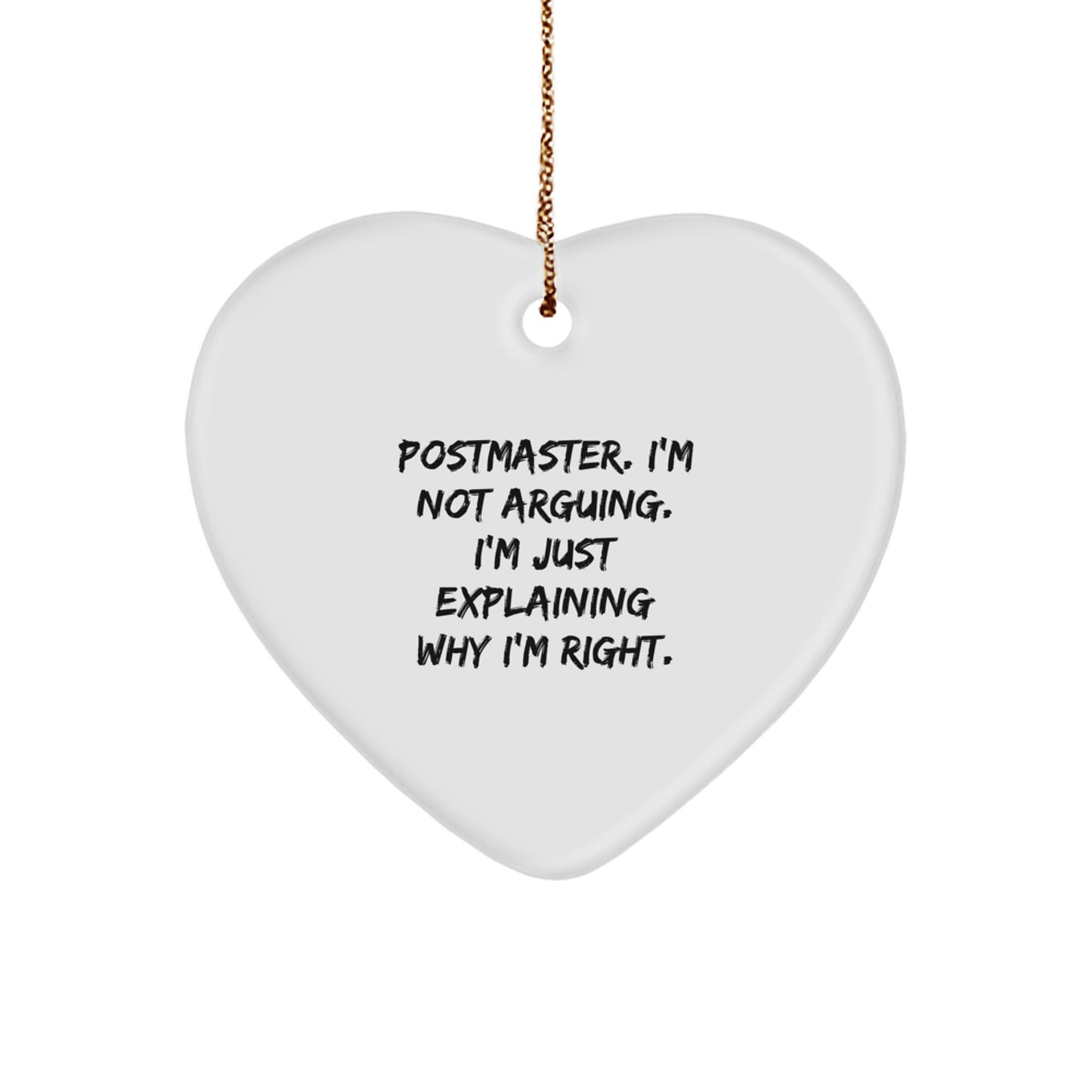 Funny Postmaster Gifts from Friends and Family for Christmas Unique Holiday Ornaments - Image 1