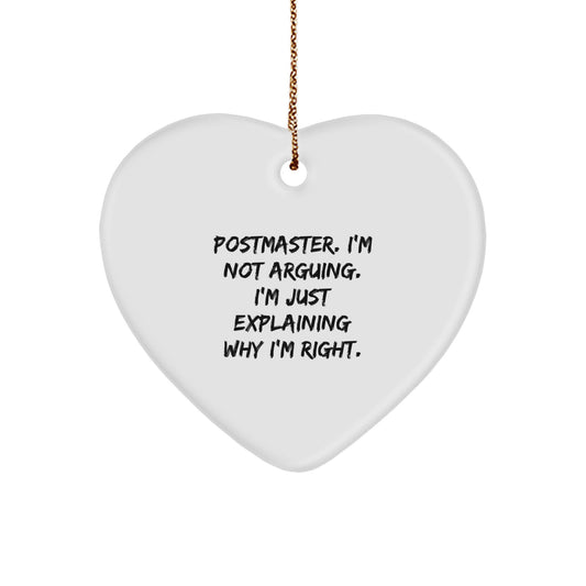 Funny Postmaster Gifts from Friends and Family for Christmas Unique Holiday Ornaments - Image 1