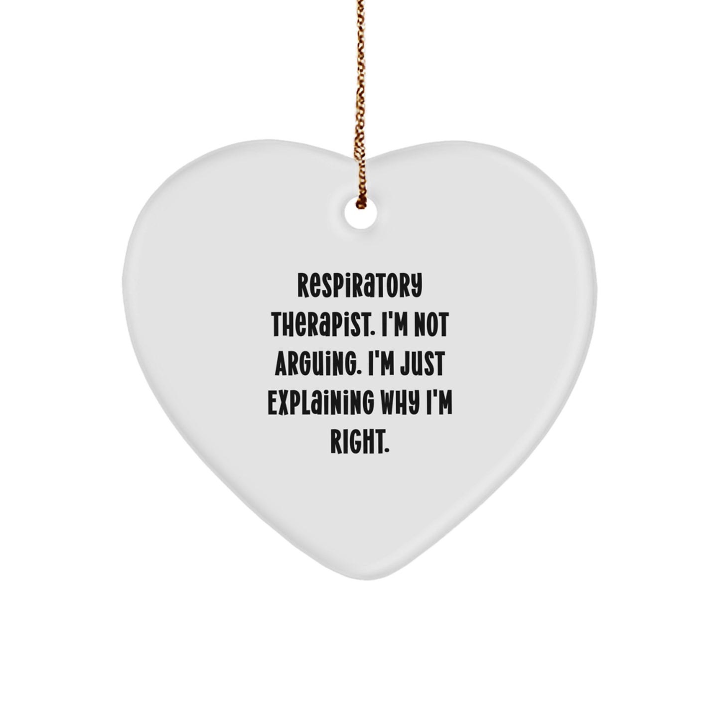 Funny Respiratory Therapist Gifts, Christmas Ornament 'I'm Not Arguing, I'm Just Explaining Why I'm Right' for Men, Women, Coworkers, Family, Friends - Image 1