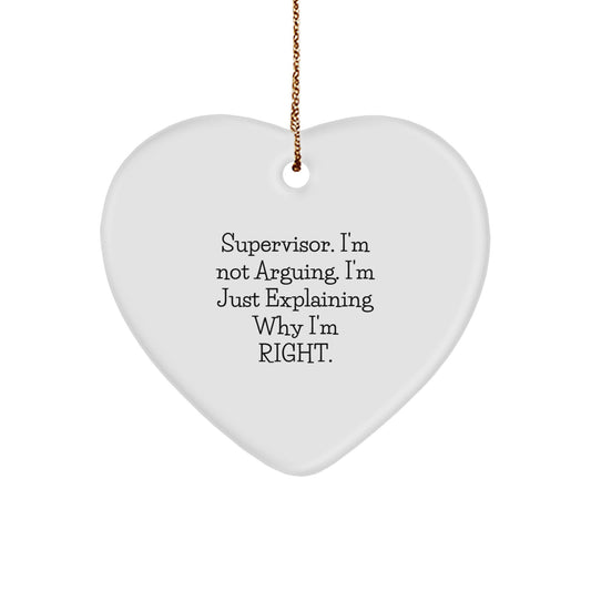 Funny Supervisor Christmas Ornament Novelty Gift for Friends - Image 1