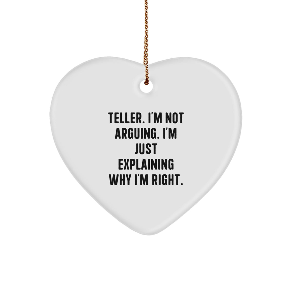 Christmas Gift for Roommates Collectible Teller Heart Ornament Keepsake - Image 1