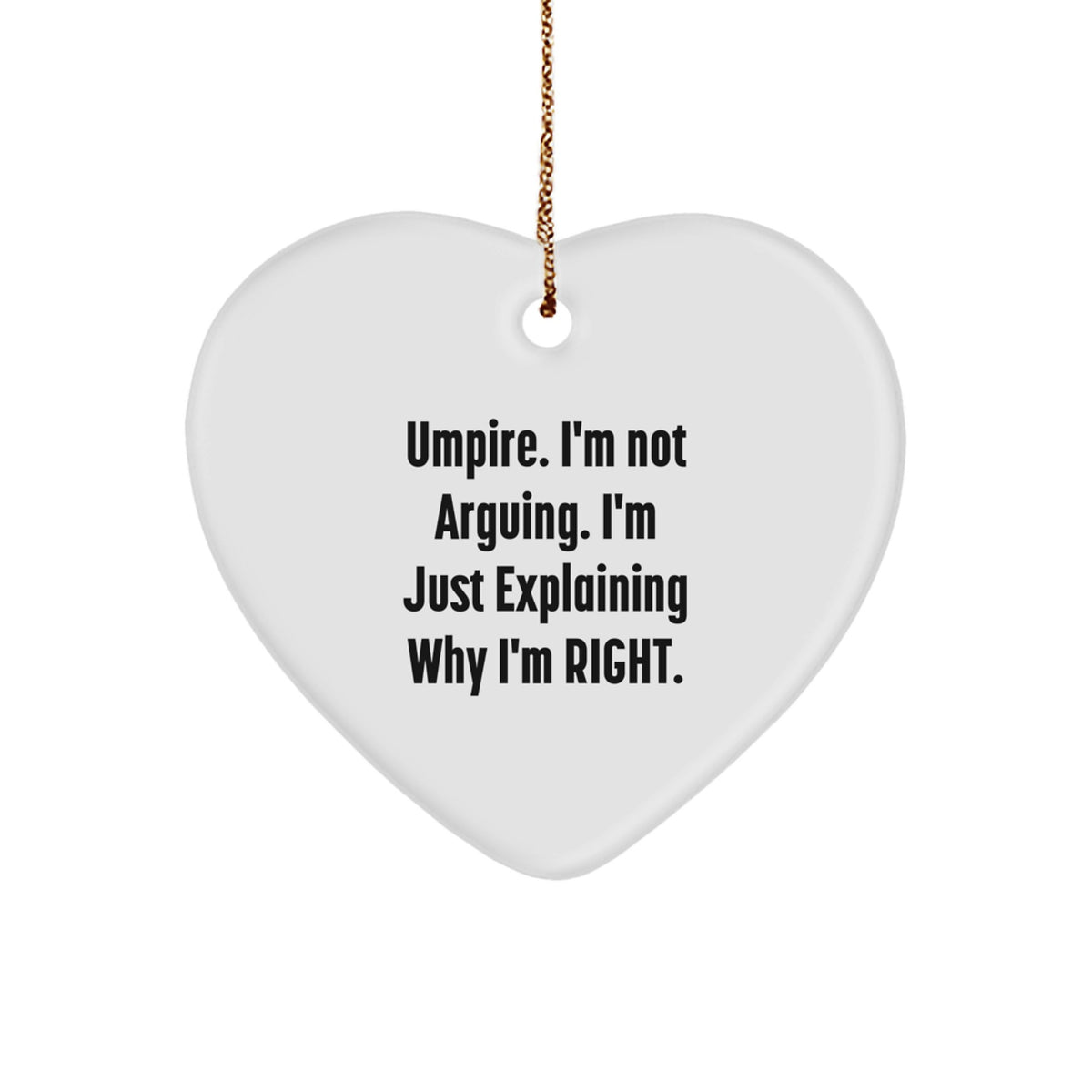 Umpire Heart Ornament Novelty Christmas Gift for Friends - Image 1