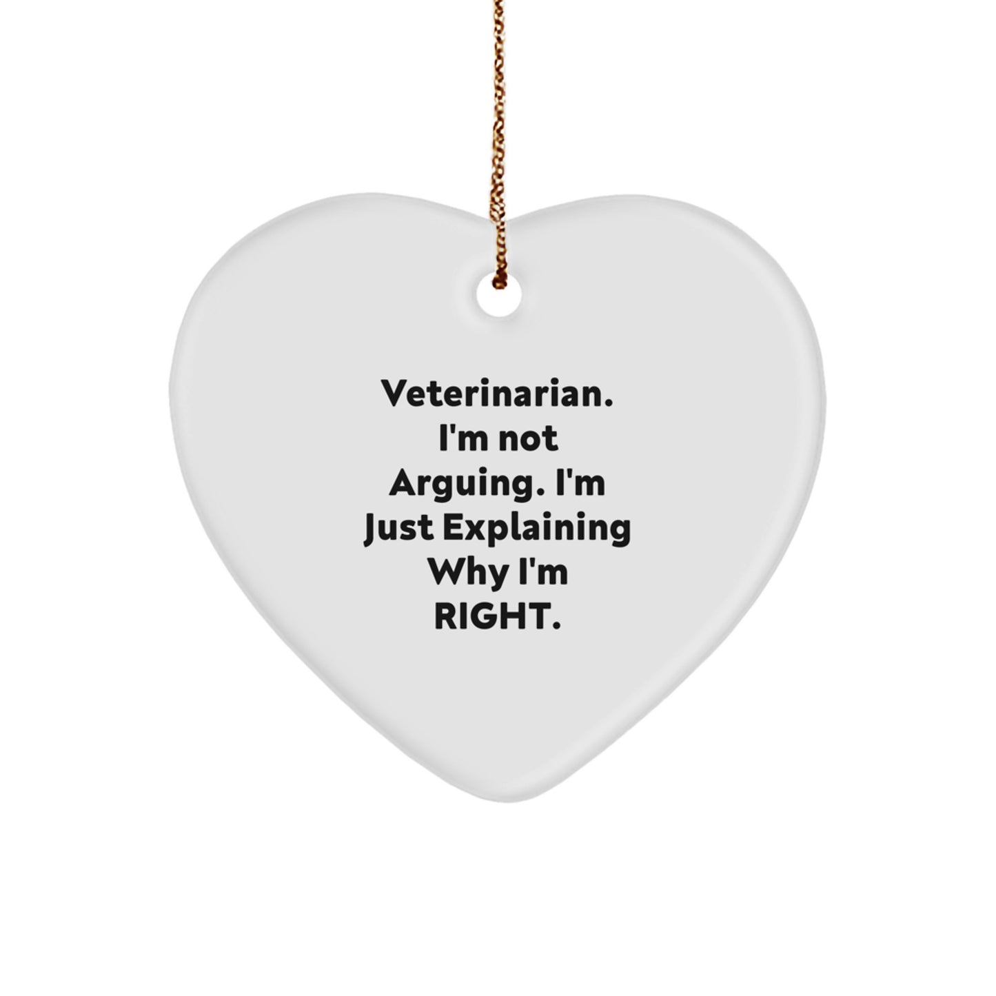 Funny Veterinarian Gifts from Men to Women, Heart Ornament for Christmas Unique Gifts for Veterinarian - Image 1