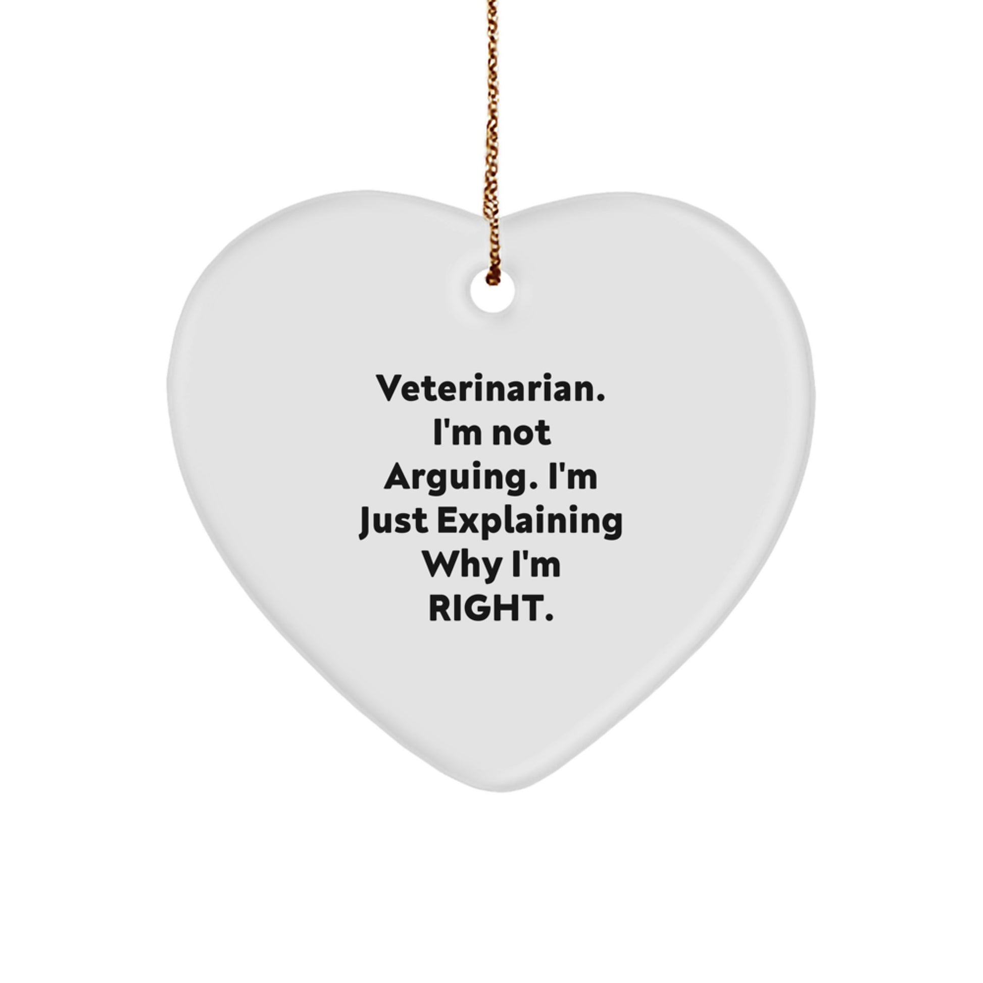 Funny Veterinarian Gifts from Men to Women, Heart Ornament for Christmas Unique Gifts for Veterinarian - Image 1
