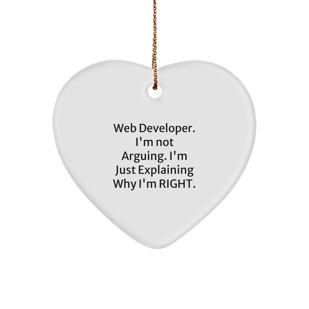 Witty Web Developer Christmas Ornament Gift for Friends - Image 1