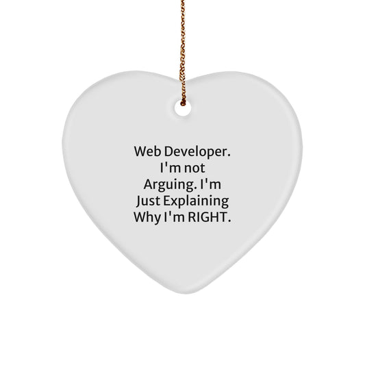 Witty Web Developer Christmas Ornament Gift for Friends - Image 1