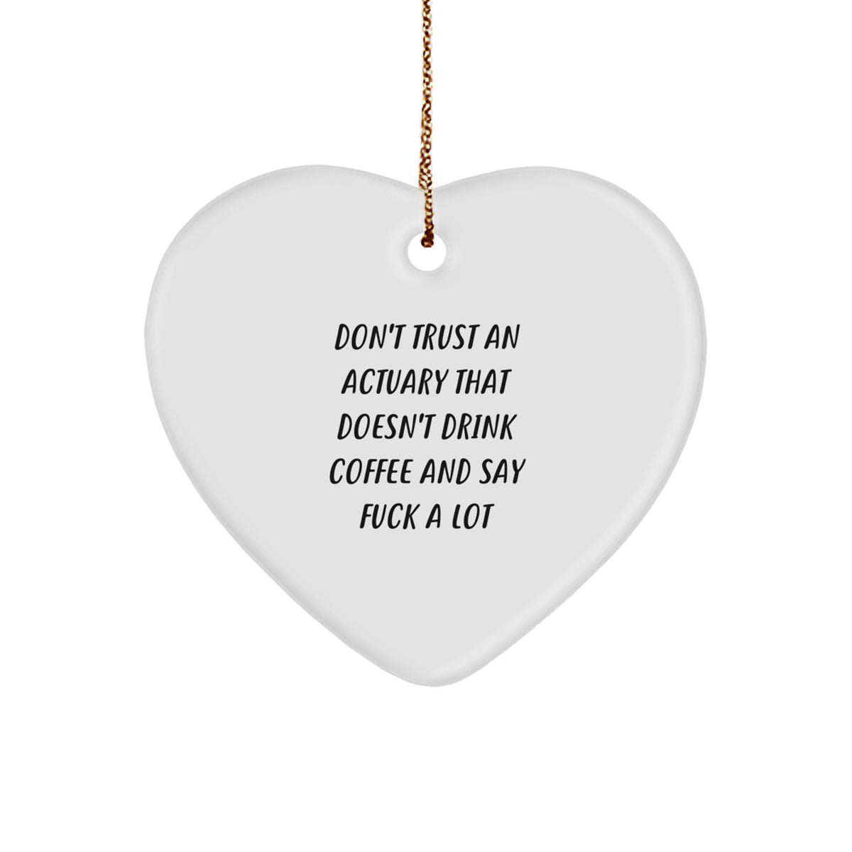 Christmas Ornament Gift for Family Funny Actuary Quote - Don't Trust - Image 1