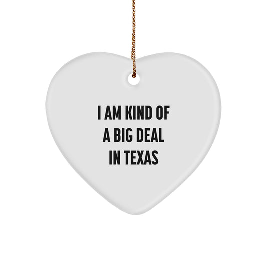 Family Treasure Texas Heart Ornament Gift for Christmas Cute - Image 1