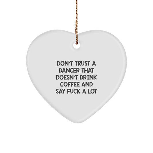 Dancer Heart Ornament Christmas Holiday Gift Idea for Coworkers - Image 1