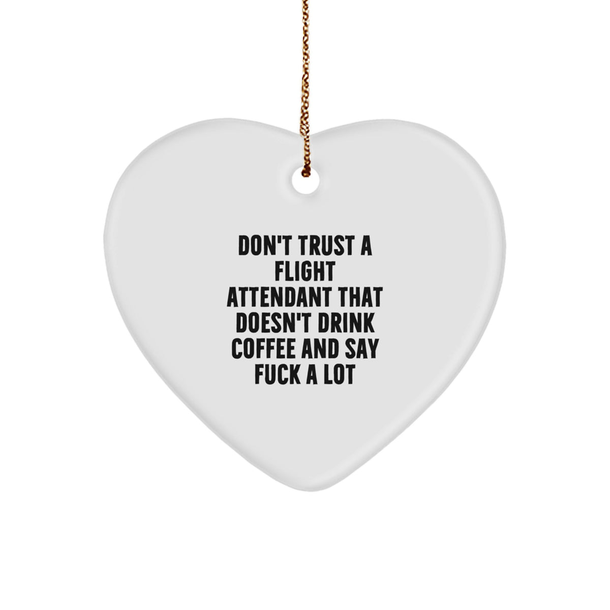 Family Treasure Flight Attendant Don't Trust Christmas Ornament Gift - Image 1