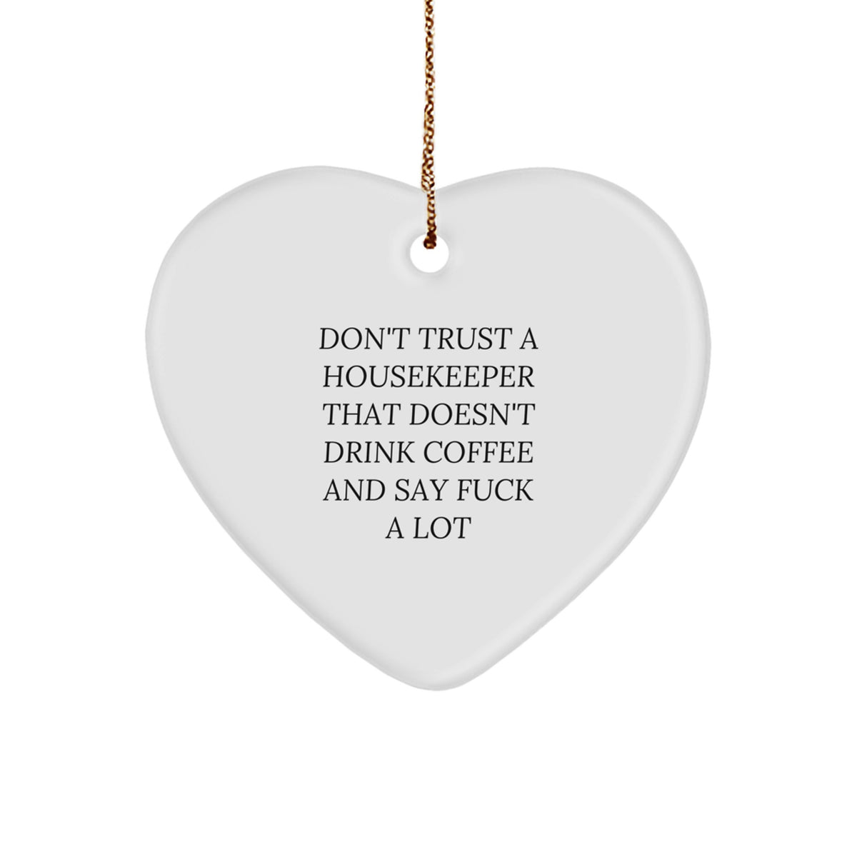 Christmas Housekeeper Heart Ornament Gift for Teens Surprise - Image 1